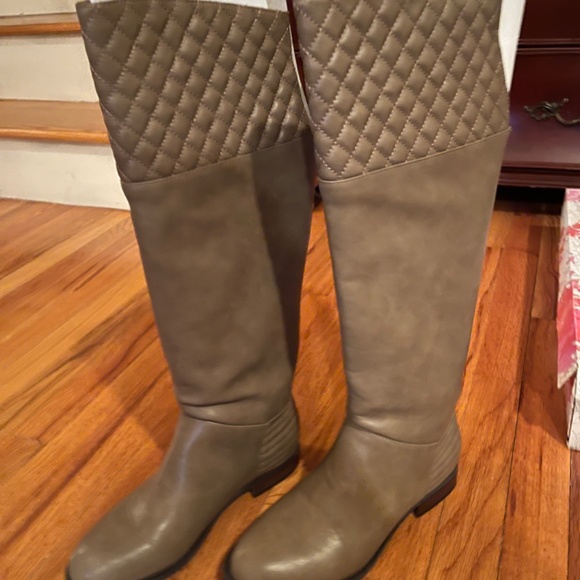 Grey/Brown Knee High Boots - Picture 5 of 5